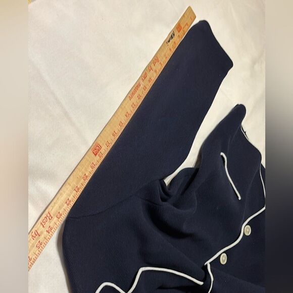 Lauren Ralph Lauren Navy Blue Blazer with white trim. - Picture 7 of 9